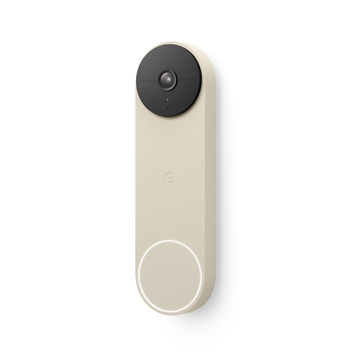 Left. Google - Nest Wi-Fi Video Doorbell - Battery Operated - Linen.