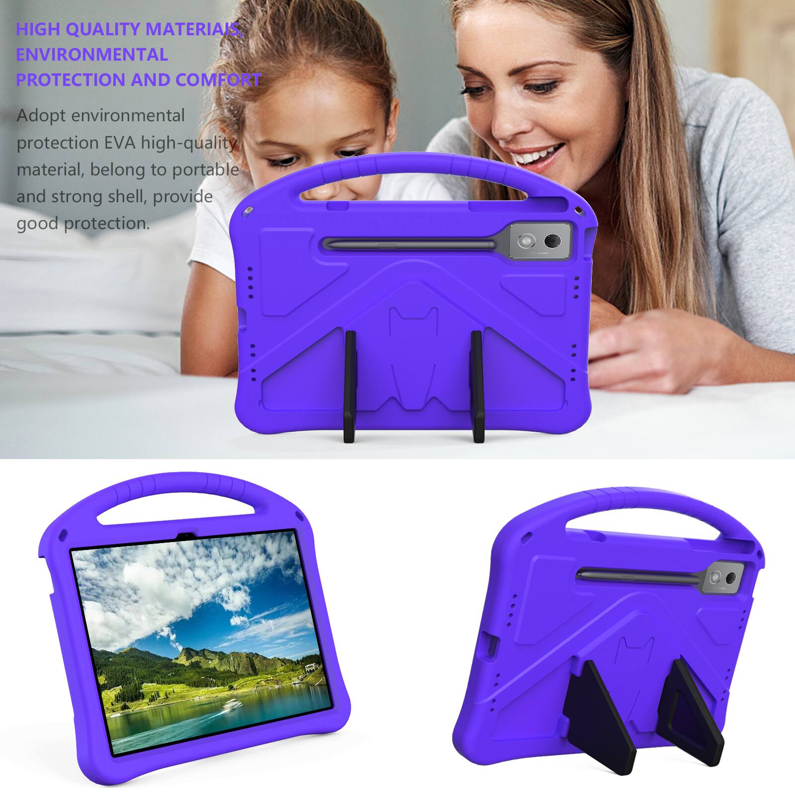 HIGH QUALITY MATERIALS, ENVIRONMENTAL PROTECTION AND COMFORT

Adopt environmental protection EVA high-quality material, belong to portable and strong shell, provide good protection.