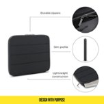 Solo New York - Bond Padded Ultrabook Sleeve for 17.3" Laptop - Black - Front_Zoom