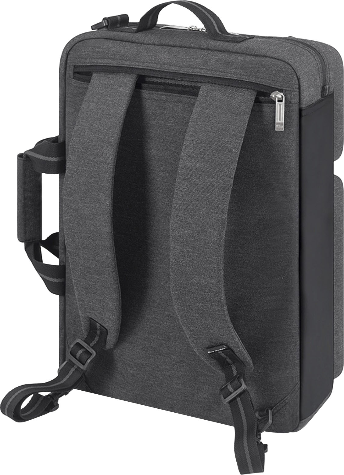 Back View: Solo New York - Urban Convertible Laptop Briefcase Backpack for 15.6" Laptop - Gray