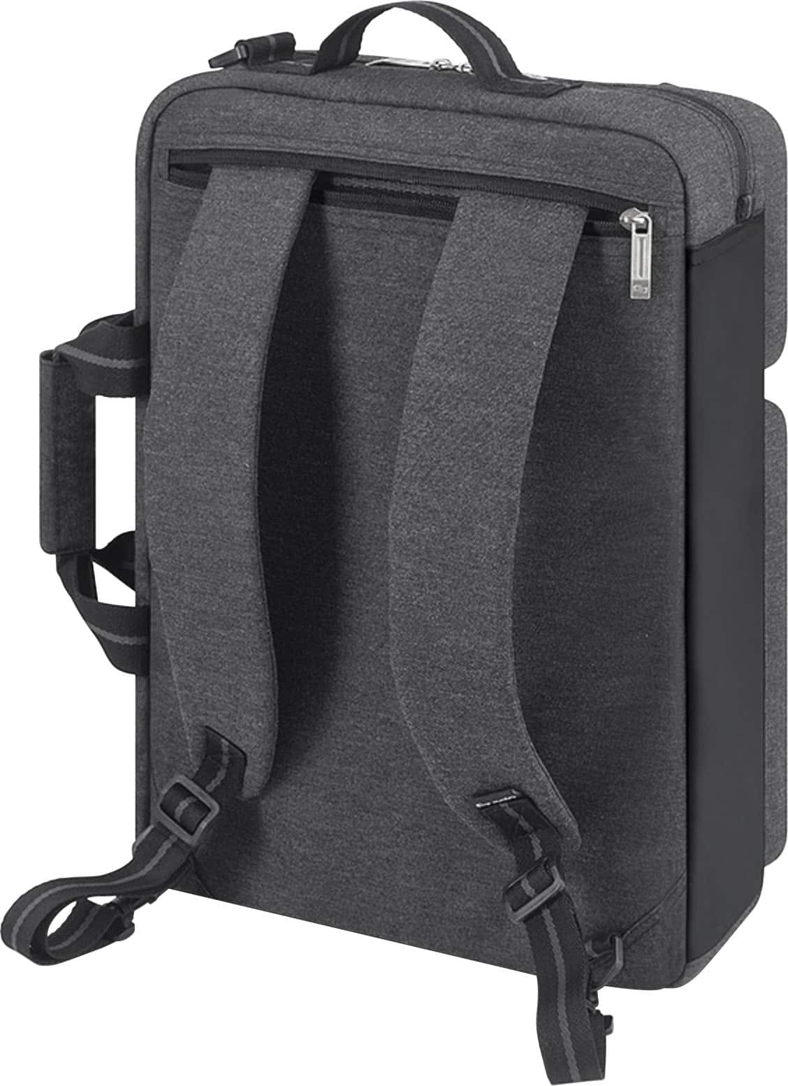 Back. Solo New York - Duane Hybrid Briefcase Backpack for 15.6" Laptop - Gray.