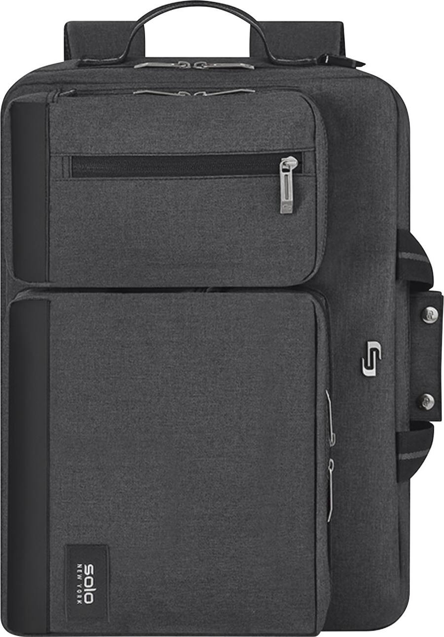 Solo New York Duane Hybrid Briefcase Backpack for 15.6 Laptop Gray UBN310 10 Open Box Best Buy
