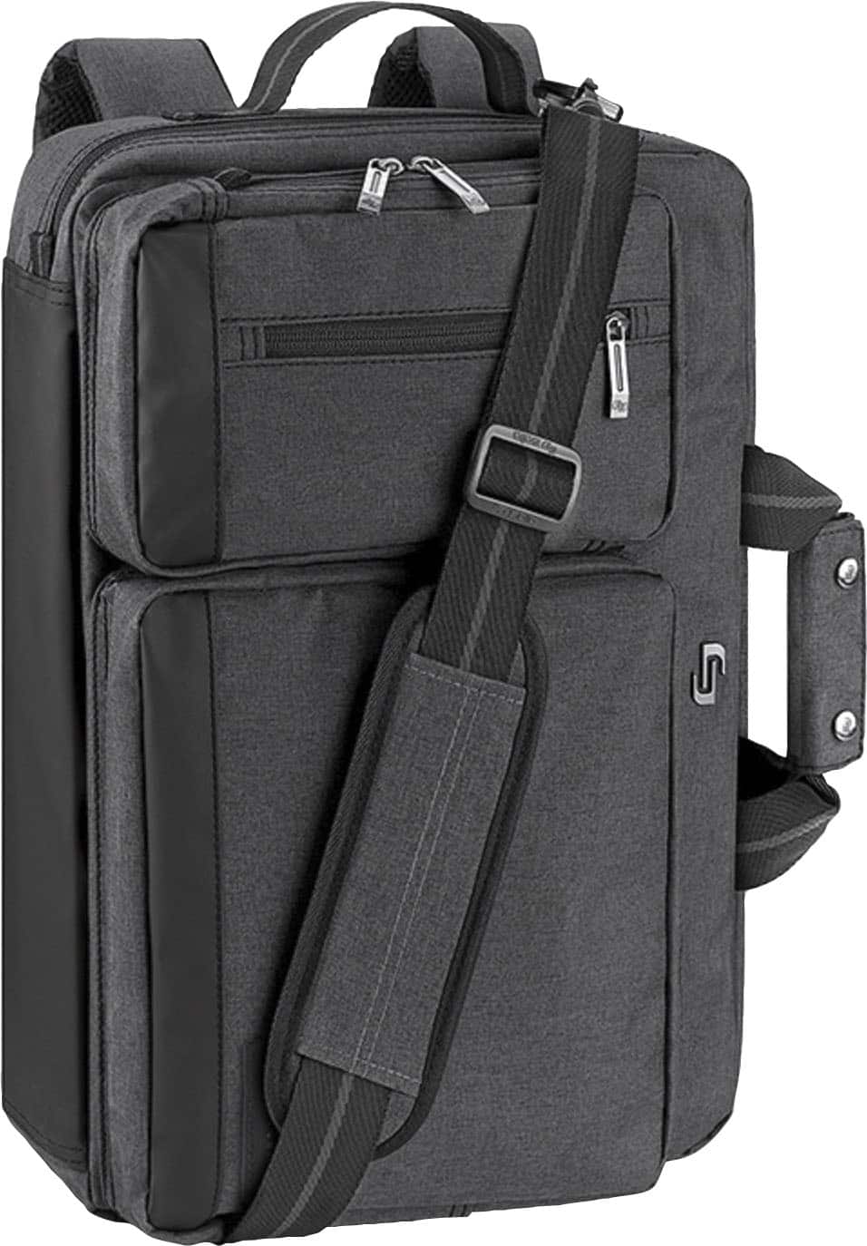 Alt View 15. Solo New York - Duane Hybrid Briefcase Backpack for 15.6" Laptop - Gray.