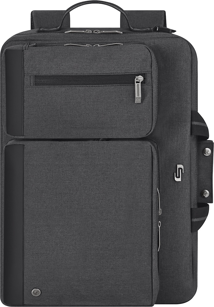 Alt View 17. Solo New York - Duane Hybrid Briefcase Backpack for 15.6" Laptop - Gray.