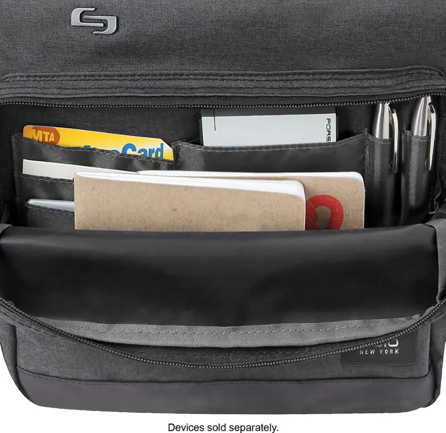 Alt View 21. Solo New York - Duane Hybrid Briefcase Backpack for 15.6" Laptop - Gray.