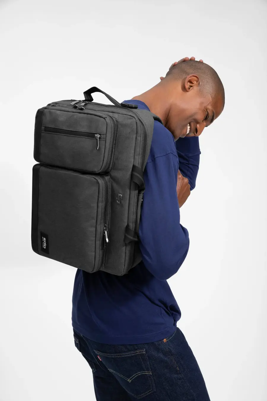 Alt View 26. Solo New York - Duane Hybrid Briefcase Backpack for 15.6" Laptop - Gray.
