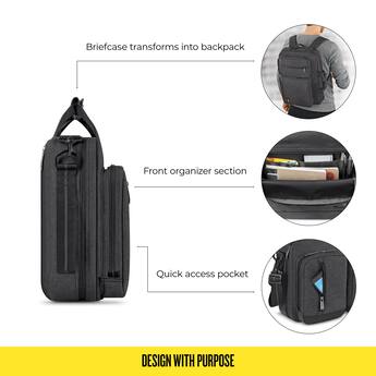 Solo New York Duane Hybrid Briefcase Backpack for 15.6 Solo New York Duane Hybrid Briefcase Backpack for 15.6