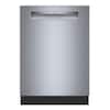 Front. Bosch - 300 Series 24" Top Control Smart Built-In Tub Dishwasher with 3rd Rack and Zone Wash, 46 dBA - Stainless Steel.