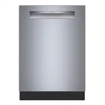 Front. Bosch - 300 Series 24" Top Control Smart Built-In Tub Dishwasher with 3rd Rack and Zone Wash, 46 dBA - Stainless Steel.