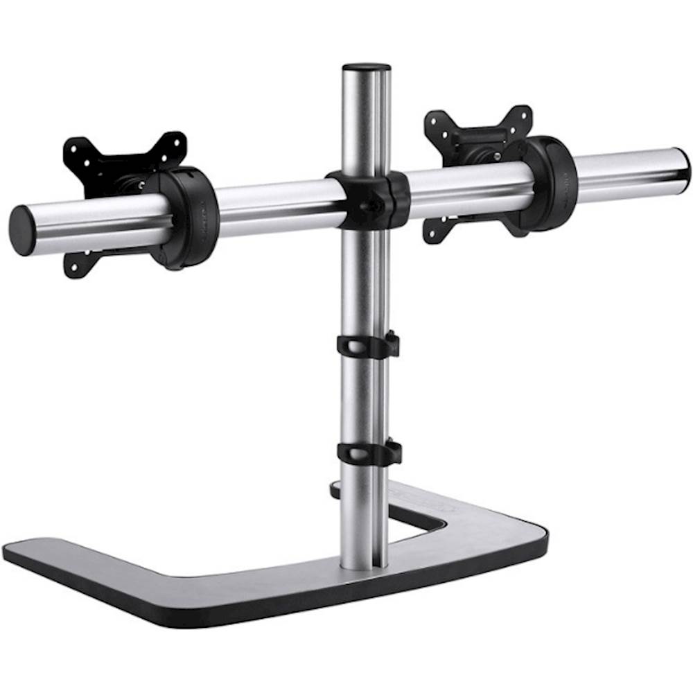  Unbranded - Freestanding LED/LCD Monitor Stand for Dual Displays - Black/Silver