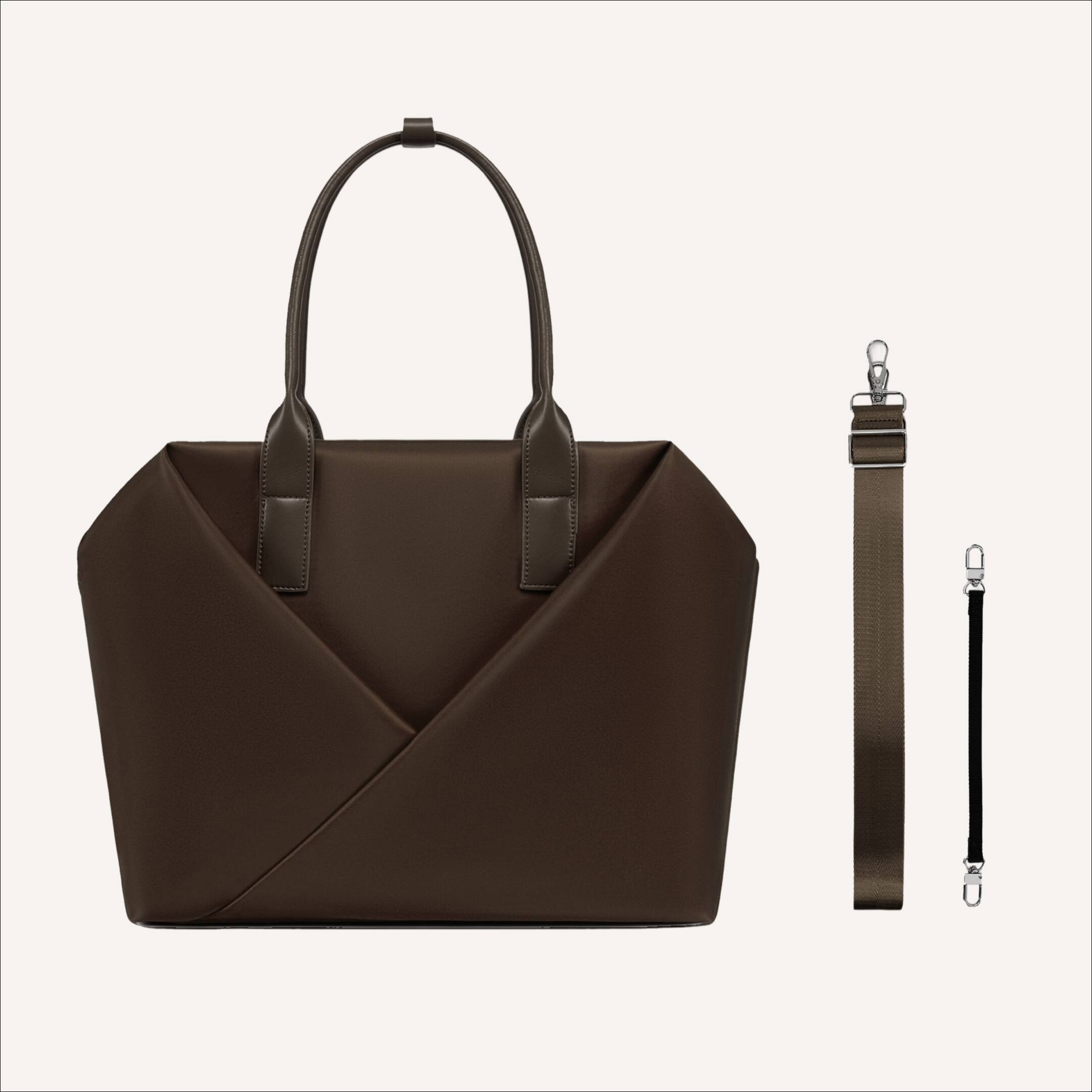 Alt View 6. Lux & Nyx - Lux & Nyx Large Origami Tote 15" Laptop Work Bag - Espresso - Espresso.