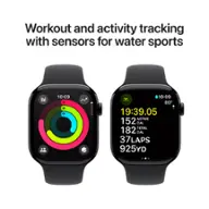 Apple Watch Series 10 (GPS+Cellular) 46mm Aluminum Case with Black Sport Band - M/L - Jet Black (Verizon) - (2024)