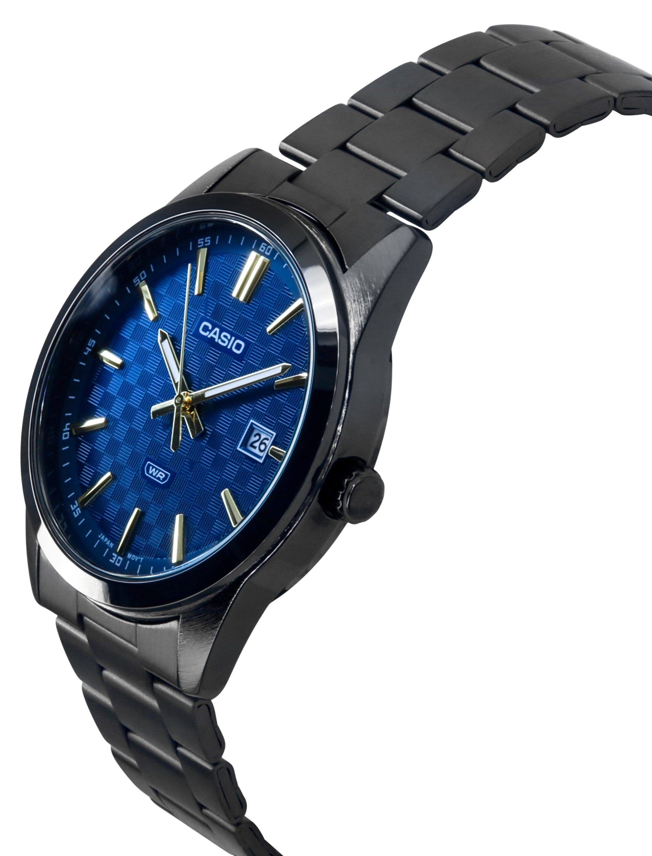 Casio Standard Analog Quartz MTP VD03B 2A Black Ion Plated