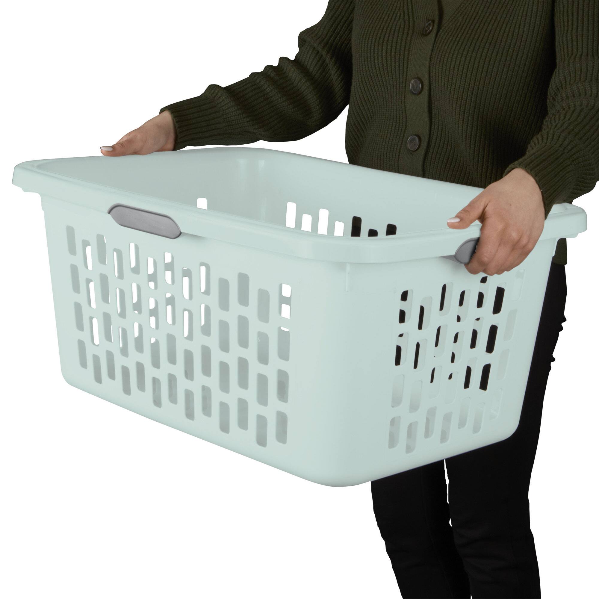 Alt View 4. Sterilite - Sterilite Laundry Basket, 2 Bushel Plastic Hamper with Handles, Mint, 6 Pack - Mint.