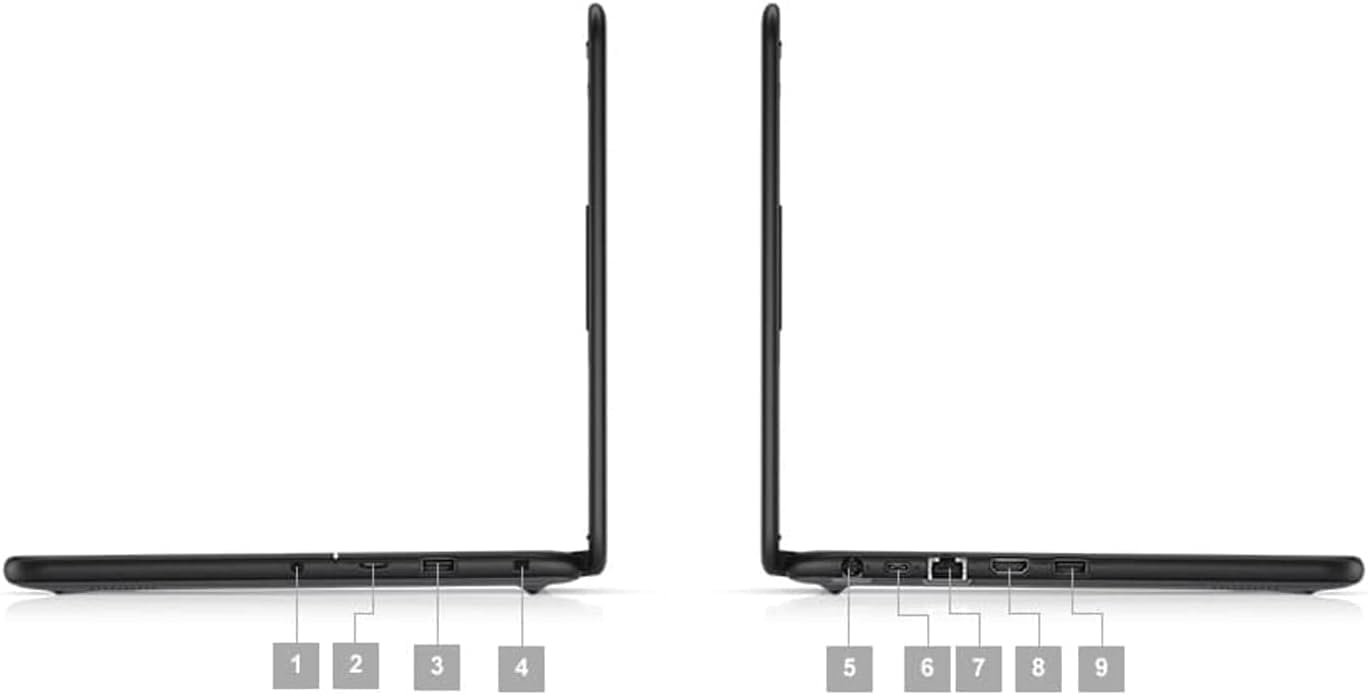 Back. Dell - Dell Latitude 3310 13.3 Inch 1920 x 1080 Touch Screen Laptop, Core i5-8265U, 16GB RAM, 512GB SSD, HDMI, Windows 11 Pro - Black.