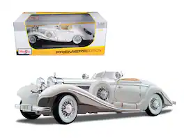 1936 Mercedes Benz 500 K Special Roadster 1/18 Diecast Model Car by Maisto - White