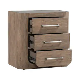 Liberty Furniture Industries - Bedroom Nightstand with AC USB Charging Station Station - Wood - Burnished Clay