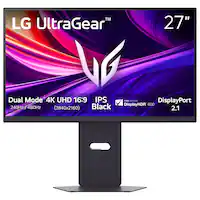 LG - UltraGear 27" IPS Dual Mode (4K UHD 240Hz or FHD 480Hz) 1ms G-Sync Gaming Monitor with DisplayHDR 600 (DisplayPort 2.1) - Black - Front_Zoom