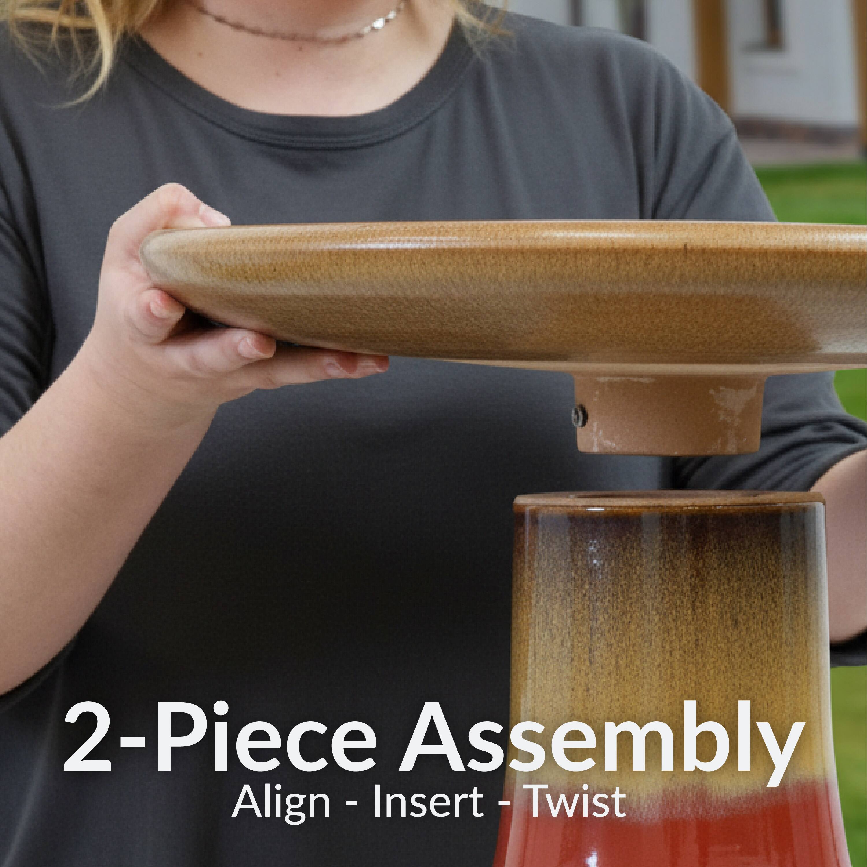 2-Piece Assembly  
Align - Insert - Twist