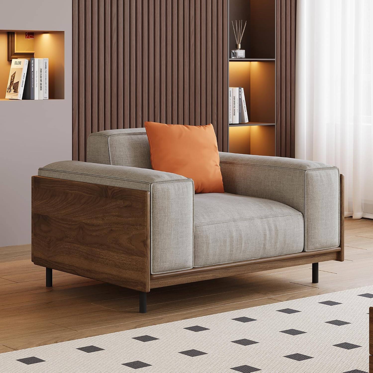 Blue And Gray Accent Chair