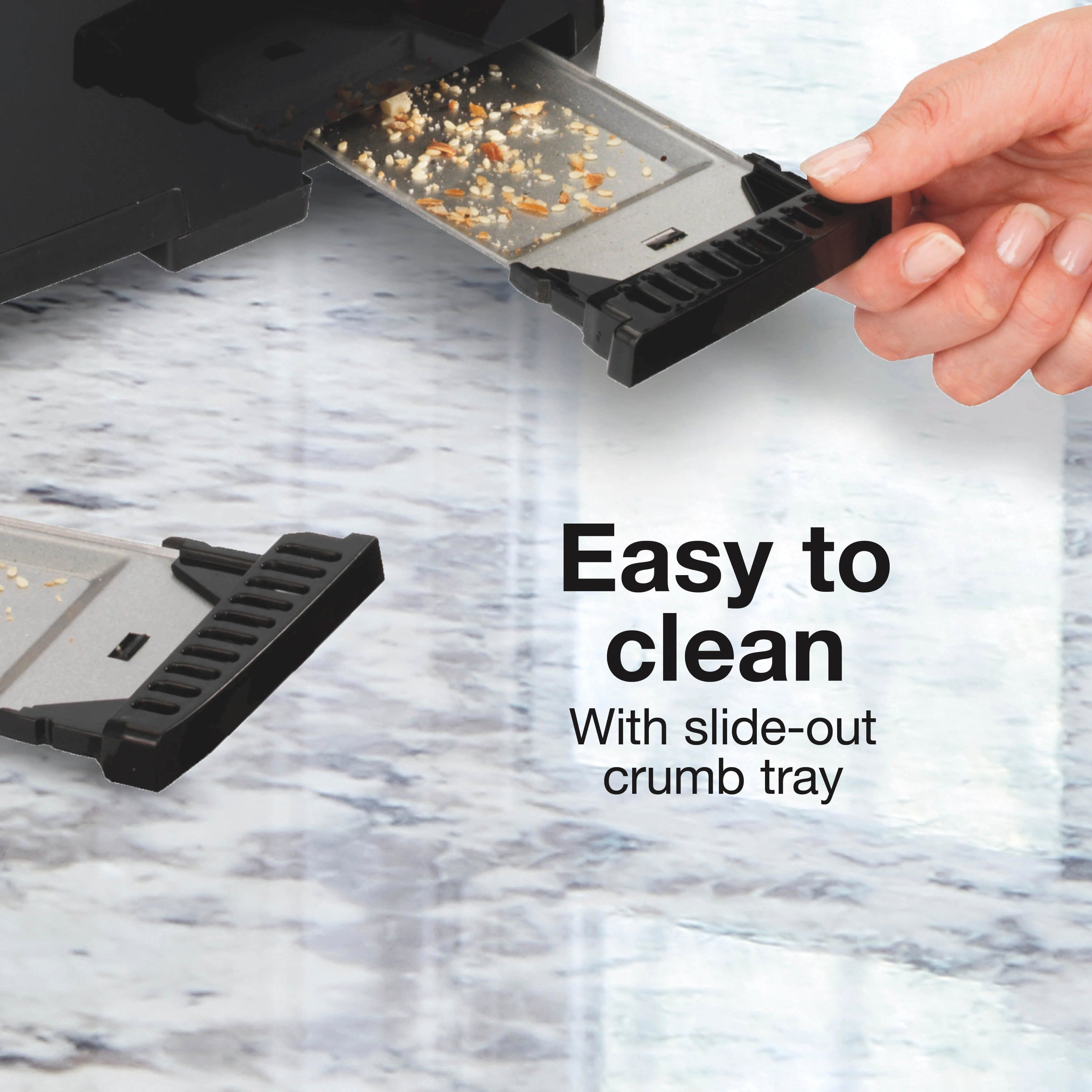 Easy to clean
With slide-out crumb tray