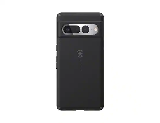 Front. Speck - Speck Impacthero Soft Touch 8 FT 2.4 M Microban Black Case For Google Pixel 7 Pro - Black/Slate Grey.