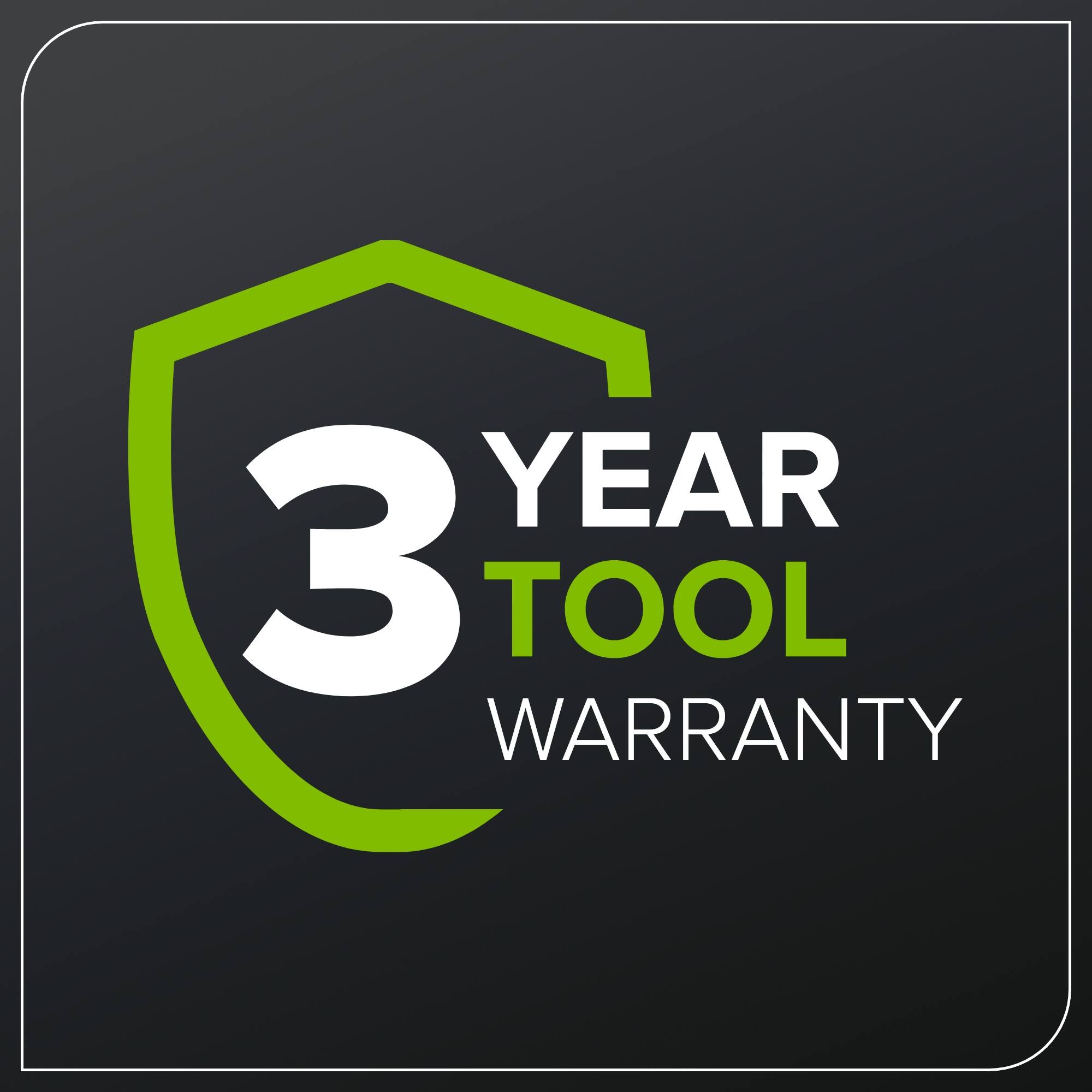 3 YEAR TOOL WARRANTY