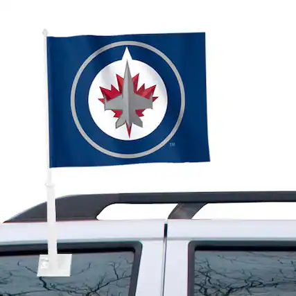 Front. WinCraft - Winnipeg Jets 11" x 13" Two-Sided Car Flag - Multicolor.