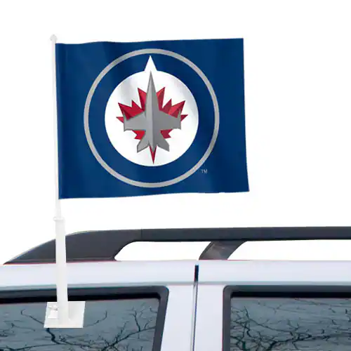 Front. WinCraft - Winnipeg Jets 11" x 13" Two-Sided Car Flag - Multicolor.