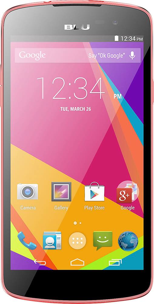 Front. BLU - Studio X Plus 4G with 8GB Memory Cell Phone (Unlocked) - Pink.