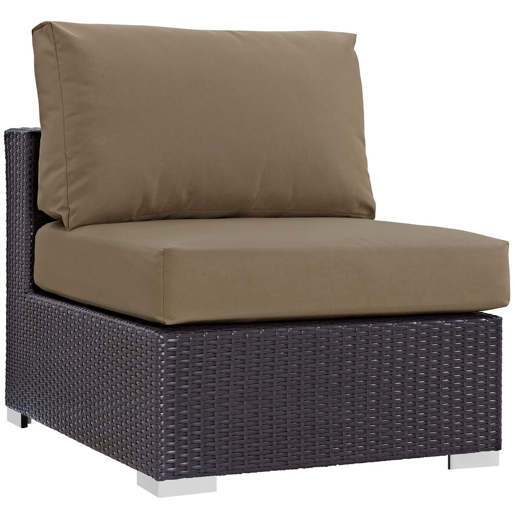 Convene Outdoor Patio Armless by Modway - Espresso Mocha