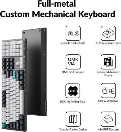 Keychron Q6 Max 100% Custom Wireless RGB Mechanical Keyboard with Keychron Q6 Max 100% Custom Wireless RGB Mechanical Keyboard with