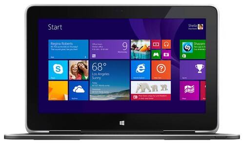 Front Standard. Dell - XPS 2-in-1 11.6" Touch-Screen Laptop - Intel Core i5 - 4GB Memory - 128GB Solid State Drive - Carbon Fiber.