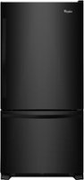 Whirlpool - 21.9 Cu. Ft. Bottom-Freezer Refrigerator - Black - Front_Zoom