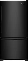 Whirlpool - 21.9 Cu. Ft. Bottom-Freezer Refrigerator - Black - Front_Zoom
