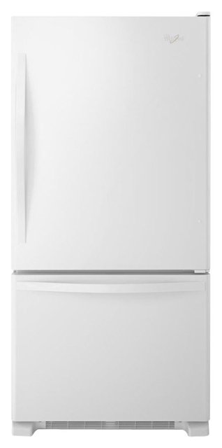 Front Zoom. Whirlpool - 18.5 Cu. Ft. Bottom-Freezer Refrigerator - White.