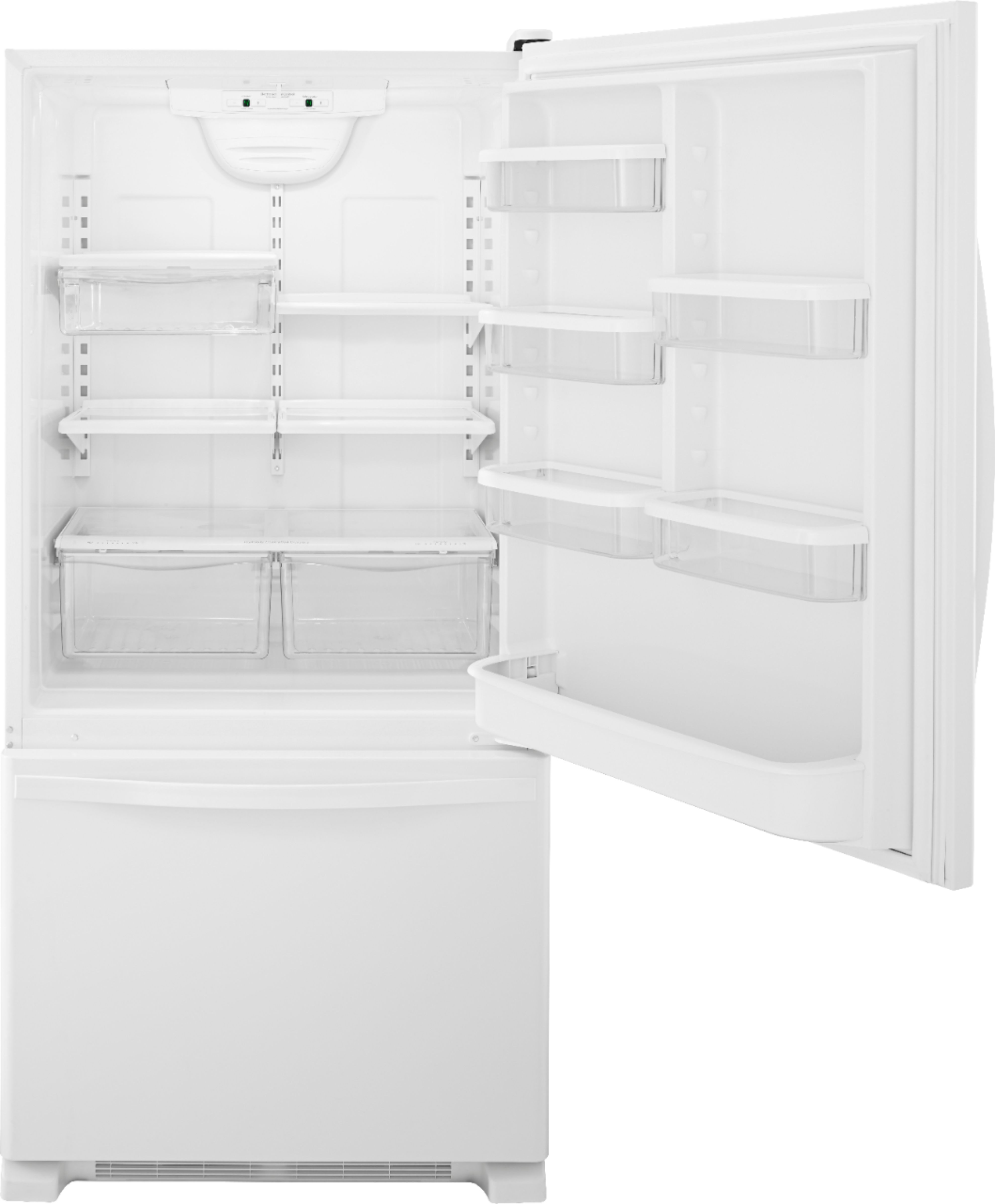 30-inches wide Bottom-Freezer Refrigerator with SpillGuard™ Glass Shelves -  18.7 cu. ft. Stainless Steel WRB329DMBM, Whirlpool