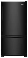 Whirlpool - 18.5 Cu. Ft. Bottom-Freezer Refrigerator - Black - Front_Standard