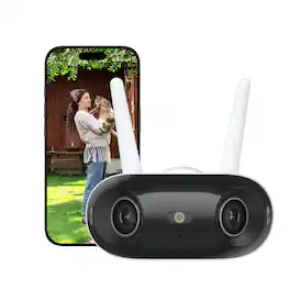 Reolink - Elite WiFi 4K 8MP 180°Dual-Lens Security Camera Color Night Vision 24/7Recording Protection AI-Powered Detection - White