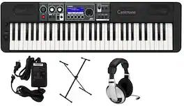 Casio - CTS500 Premium Pack with Stand, Adapter, and Headphones