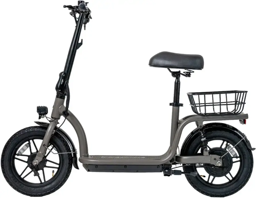 Alt View 17. GoTrax - FLEX VOYAGER Electric Scooter w/16mi Operating Range & 15.5mph Max Speed - Gray.