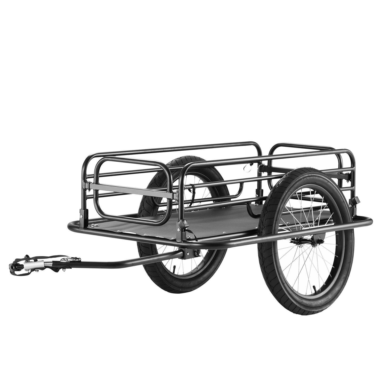 Back. Loheer - Loheer Heavy-Duty Bike Cargo Trailer Foldable Bicycle Wagon Cart with Universal Hitch.