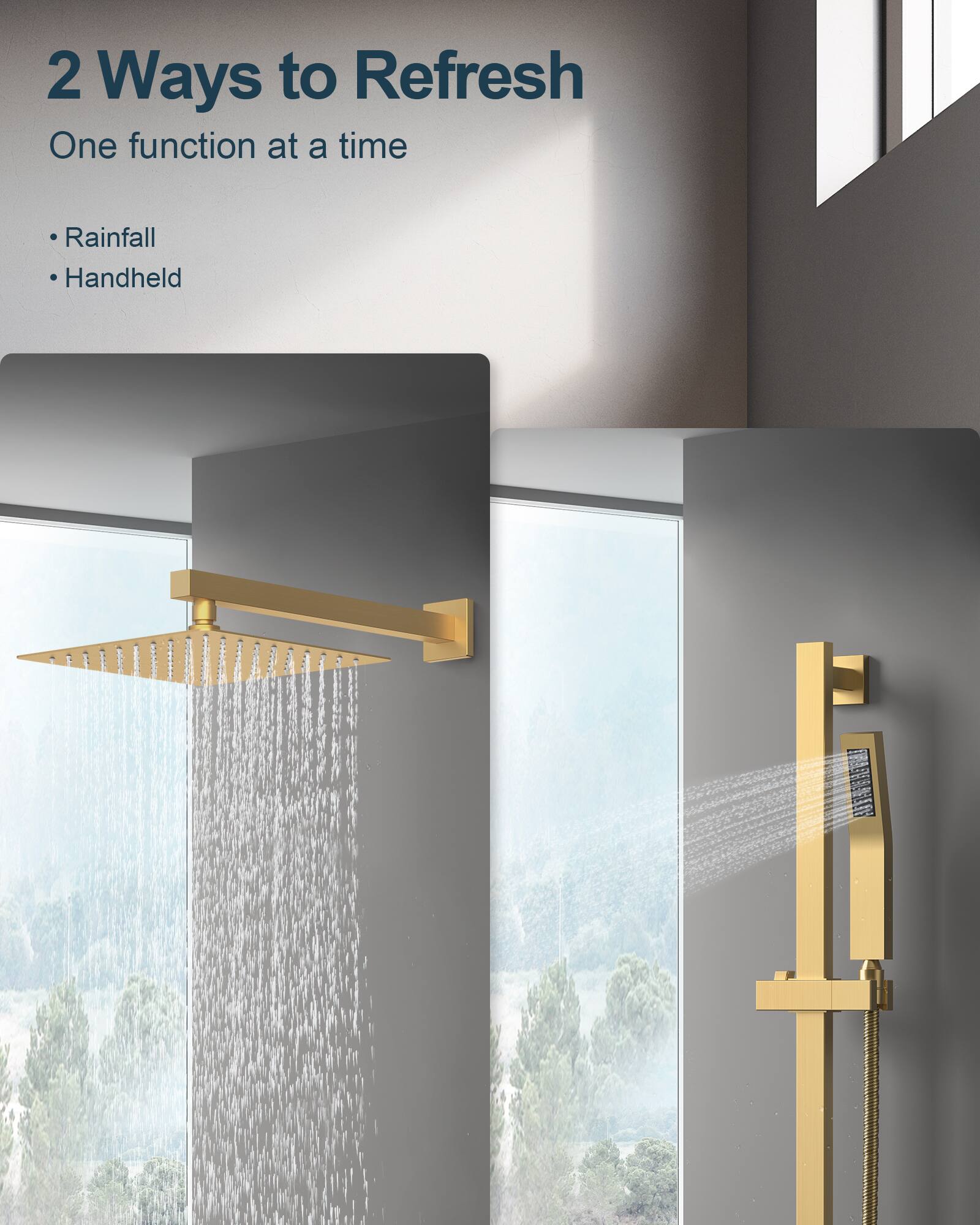 2 Ways to Refresh  
One function at a time  
- Rainfall  
- Handheld