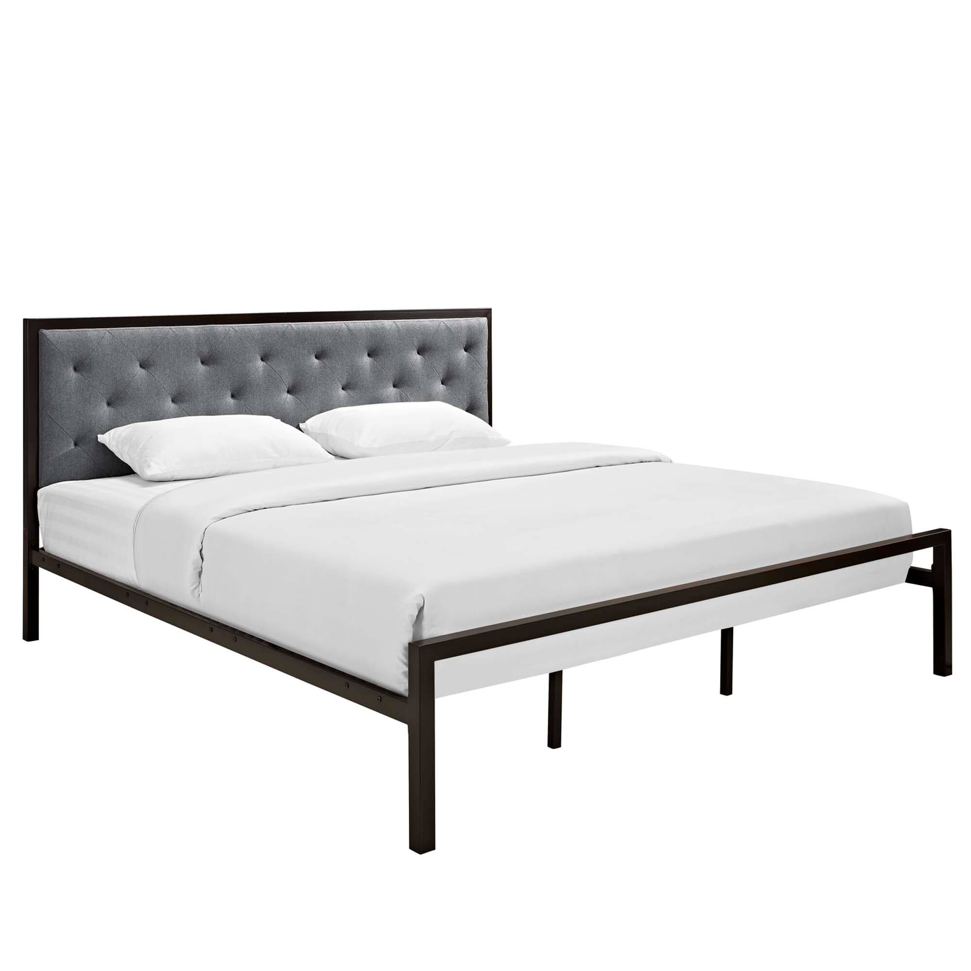 Angle. Modway - Ollie Twin Bed Frame - Silver.
