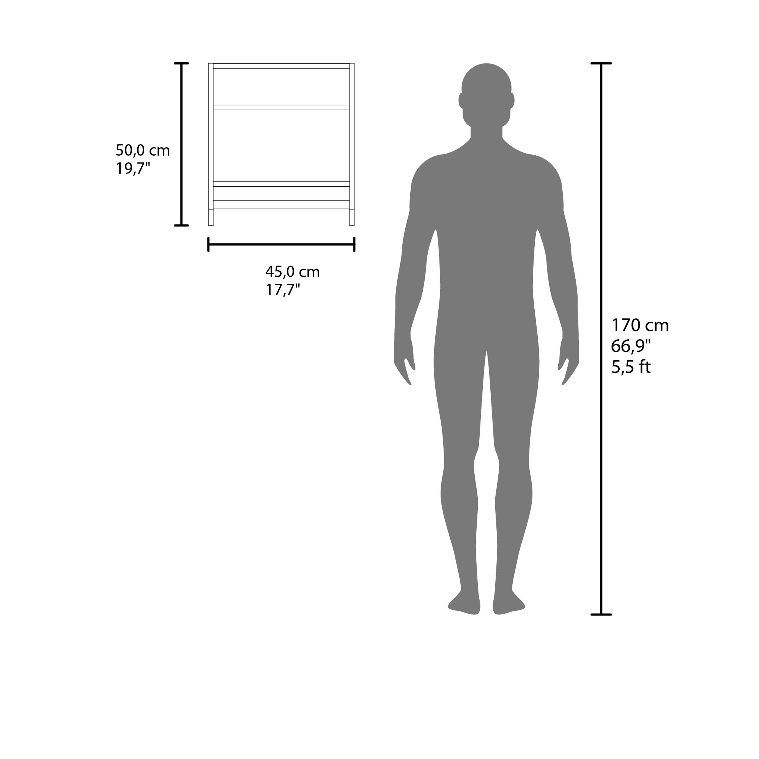50,0 cm 19,7", 45,0 cm 17,7", 170 cm 66,9" 5,5ft