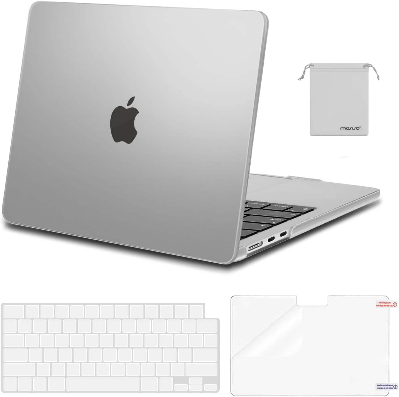 mosiso - Case for 13-inch MacBook Air M5 A3449 M4 A3240 M3 A3113 M2 A2681 with Keyboard Cover Screen Protector and Pouch - Frost price history on PriceWatchPro