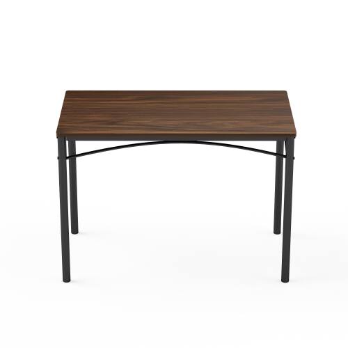 Alt View 3. LUCKY ONE - 5-Piece Industrial Dining Set with 43.3" Rectangular Dining Table and 4 Chairs - Walnut.