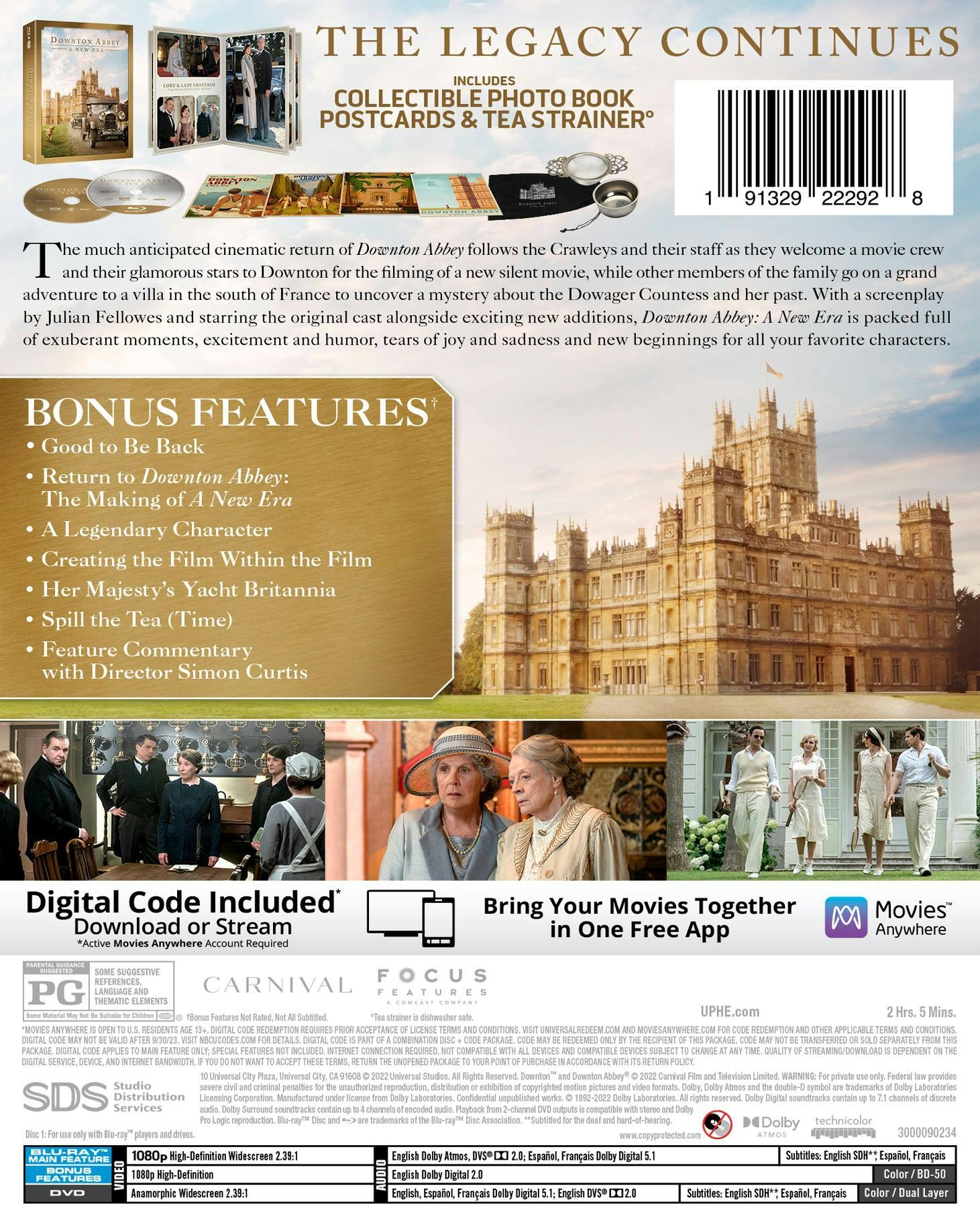 Back. Downton Abbey: A New Era (Limited Edition Gift Set with DVD) [Blu-ray].