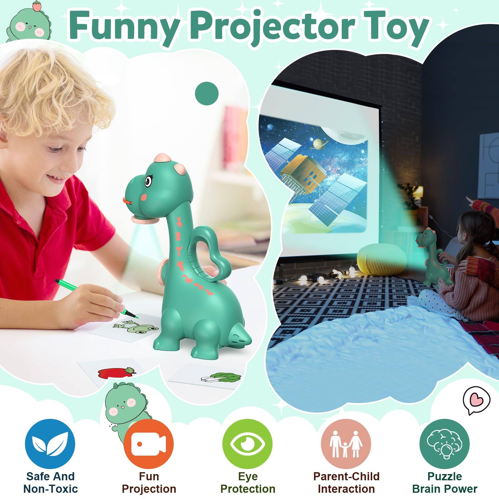 Funny Projector Toy

- Safe And Non-Toxic
- Fun Projection
- Eye Protection
- Parent-Child Interaction
- Puzzle Brain Power