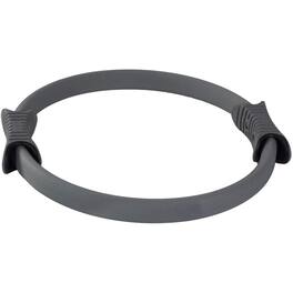 Power Systems - 15" Pilates Ring (Moderate Resistance), Exercise Ring with Foam Cover & 2 Molded Handles - Gray
